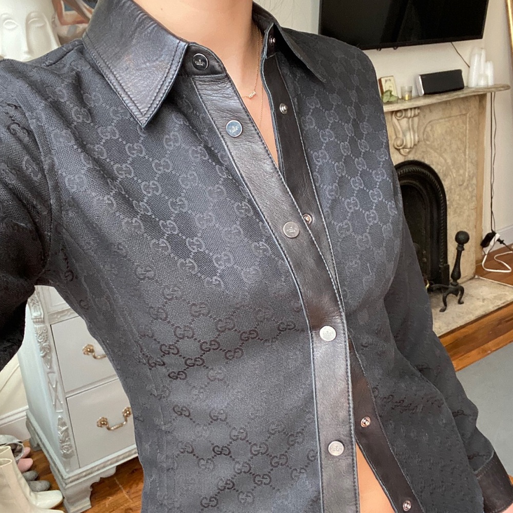 Vintage Gucci monogram button up